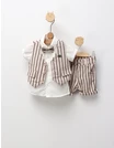 Set elegant 4 piese din in crem-maro picture - 5