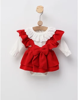 Set Fustita si Body, Mara, alb-rosu