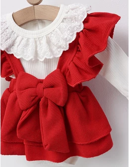 Set Fustita si Body, Mara, alb-rosu