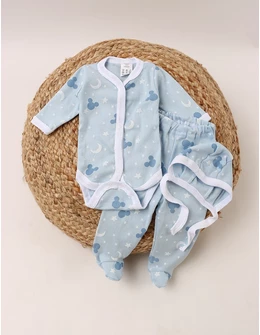 Set greieras baby Mickey blue