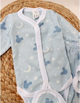 Set greieras baby Mickey blue