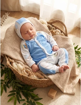 Set greieras bebe Simplu-Puppy albastru