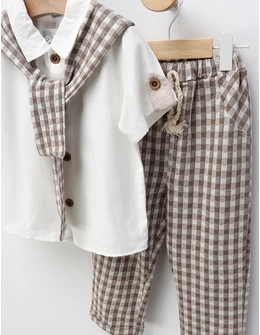 Set lejer de vara, Fashion Style, alb-bej