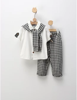 Set lejer de vara, Fashion Style, alb-gri