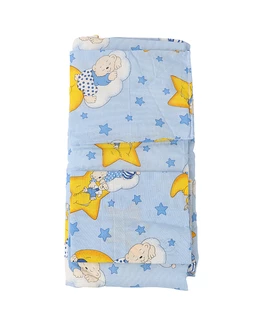 Set lenjerie patut 3 piese bleu ursulet stelute