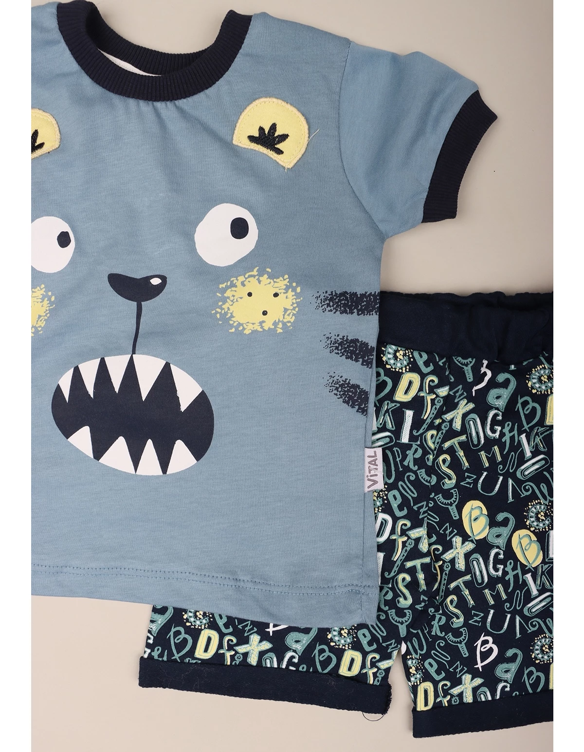 Set litere-tigre model albastru