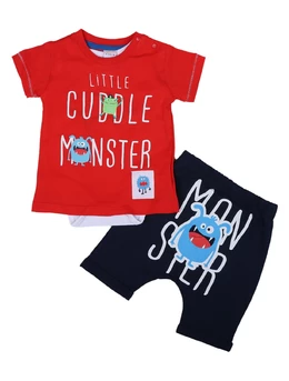 Set Little Monster model rosu 86 (12-18 luni)