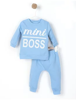 Set Mini Boss model bleu 80 (9-12 luni)
