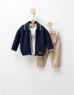 Set premium Authentic Denim, bleumarin-bej