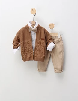 Set premium Authentic Style, maro-crem