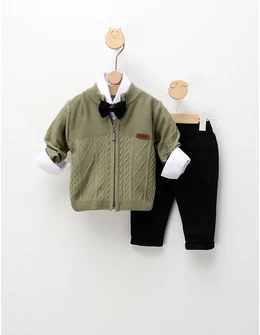 Set premium Authentic Style, verde-bleumarin