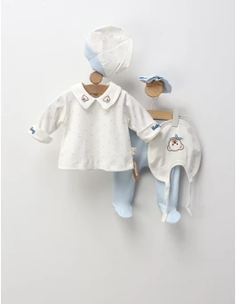 Set premium Baby Boy Andrew, alb-blue