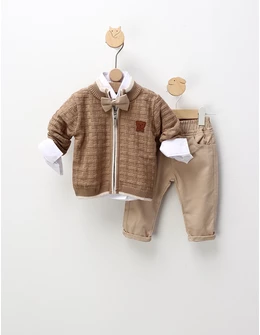 Set premium Ursuletul Fashion, maro