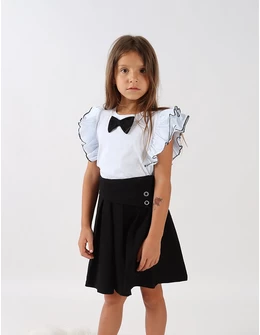 Set scolarita tricou+fusta model negru