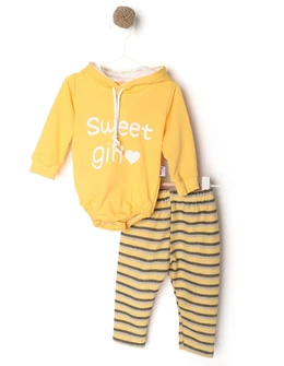 Set Sweet girl model galben-gri 1