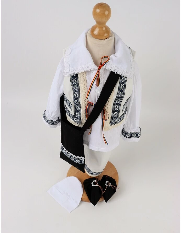 Set Traditional 6 piese, Gabriel, alb-bleumarin picture - 4