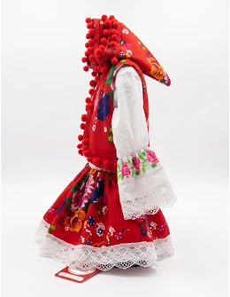 Set traditional Cneajna, alb-rosu