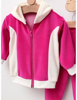 Trening de catifea Romania ciclam-alb