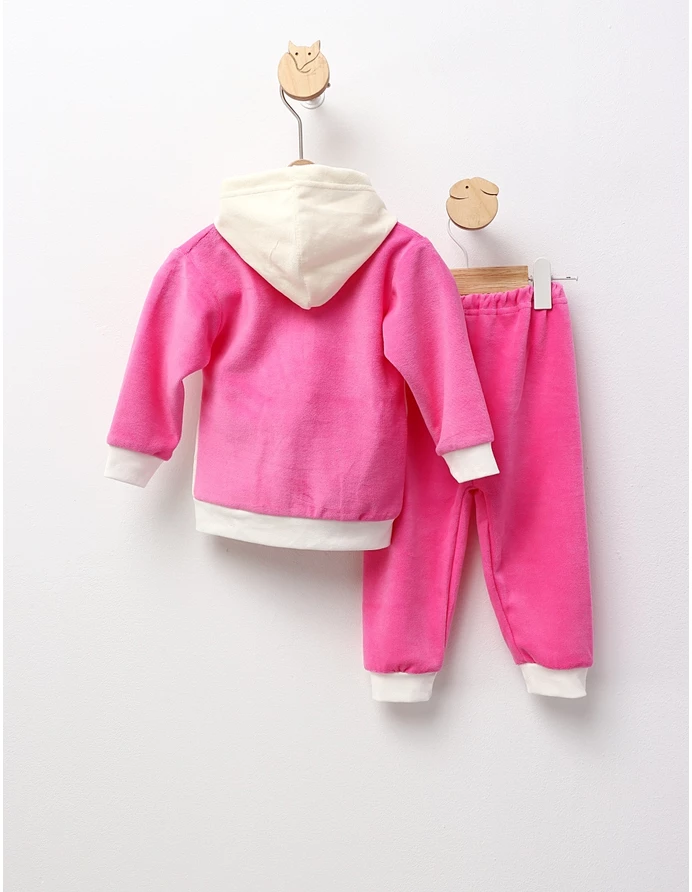 Trening de catifea Romania roz-alb picture - 4