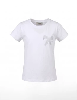 Tricou fundita-strasuri alb pur