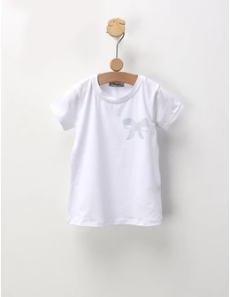 Tricou fundita-strasuri alb pur