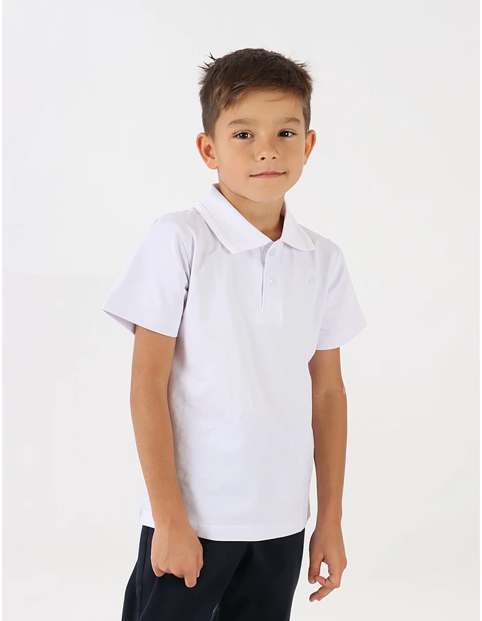 Tricou pentru baietei stil POLO model alb picture - 3