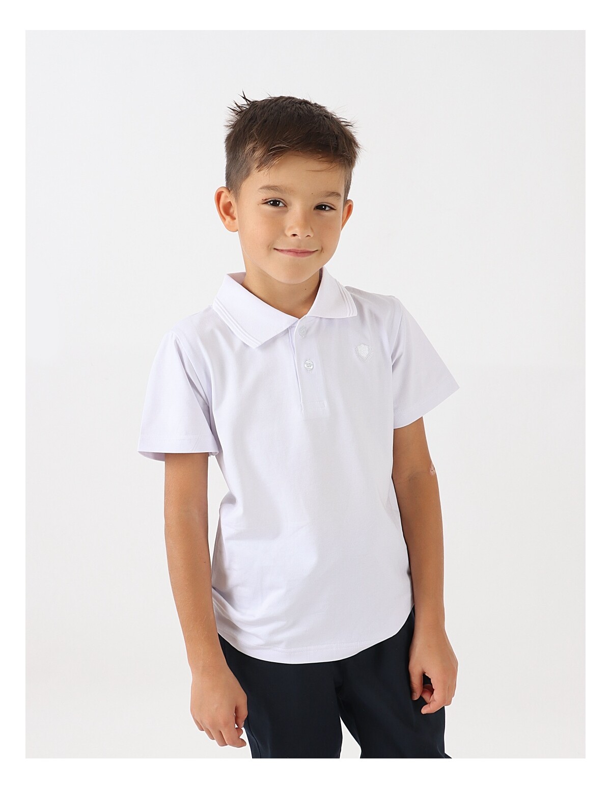Tricou pentru baietei stil POLO model alb