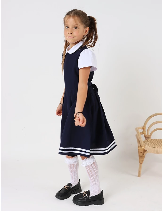 Tricou pentru fetite stil POLO model alb picture - 8