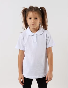 Tricou Polo fetite alb