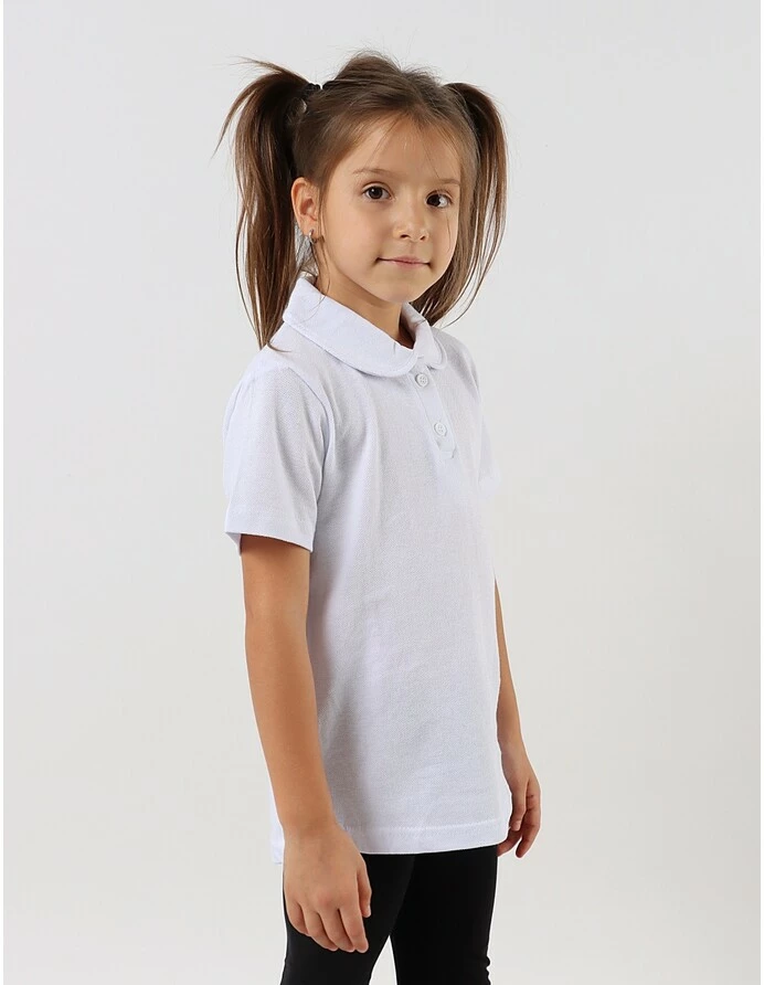 Tricou Polo fetite alb picture - 3