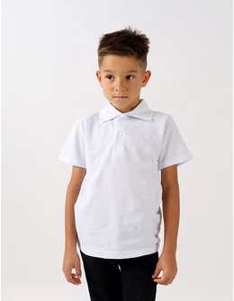 Tricou Polo Junior alb