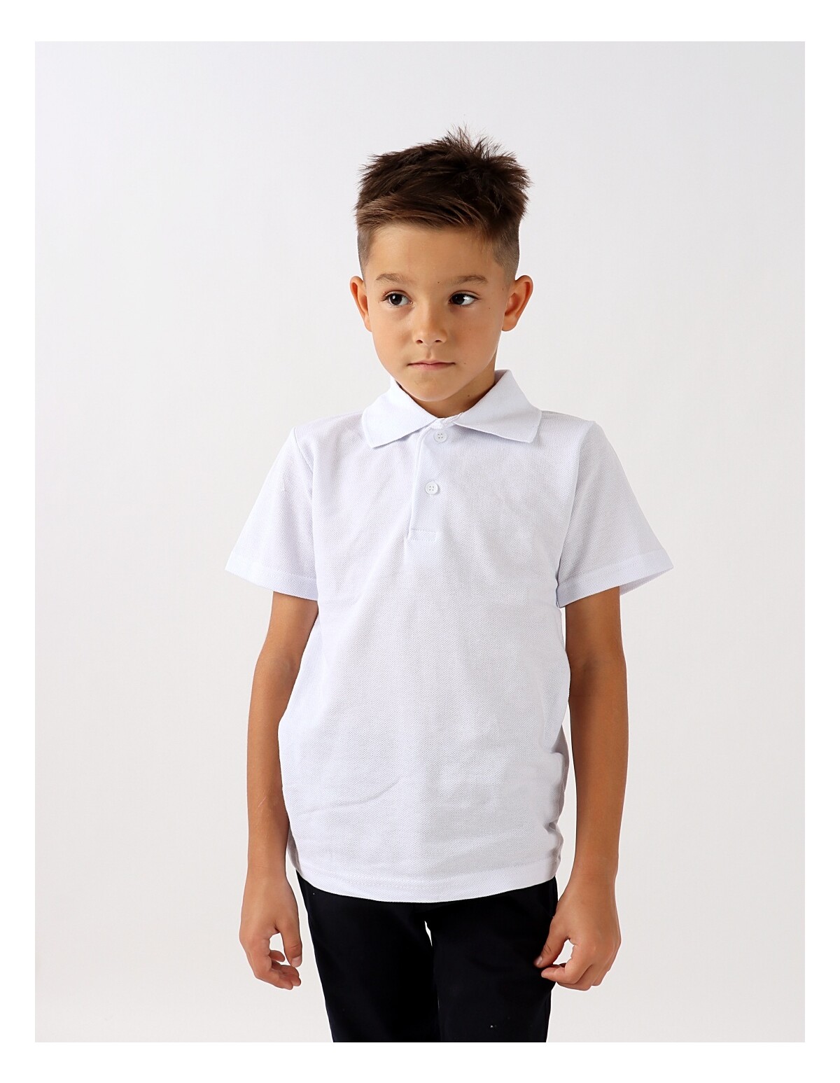 Tricou Polo Junior alb