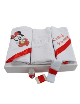 Trusou de botez Minnie-rosu 2