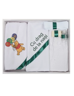 Trusou de botez Winnie POOH-verde