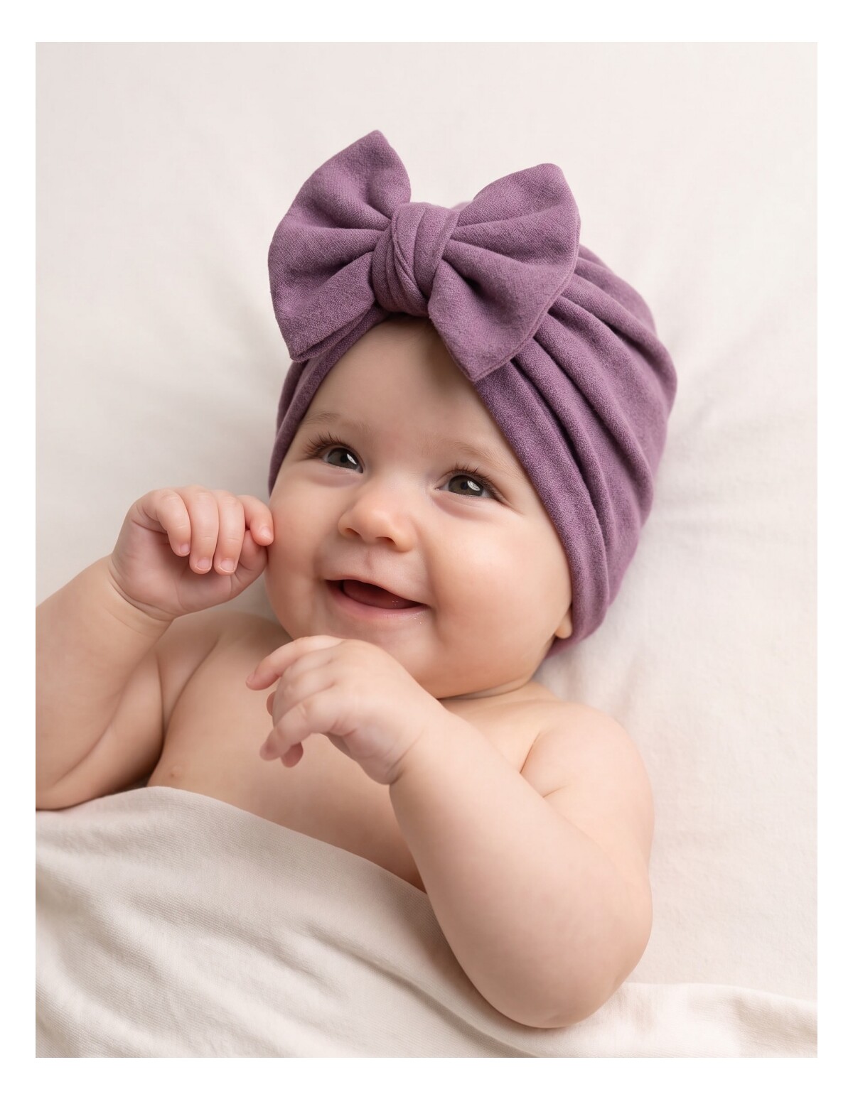 Turban cu fundita SELLY mov MD6