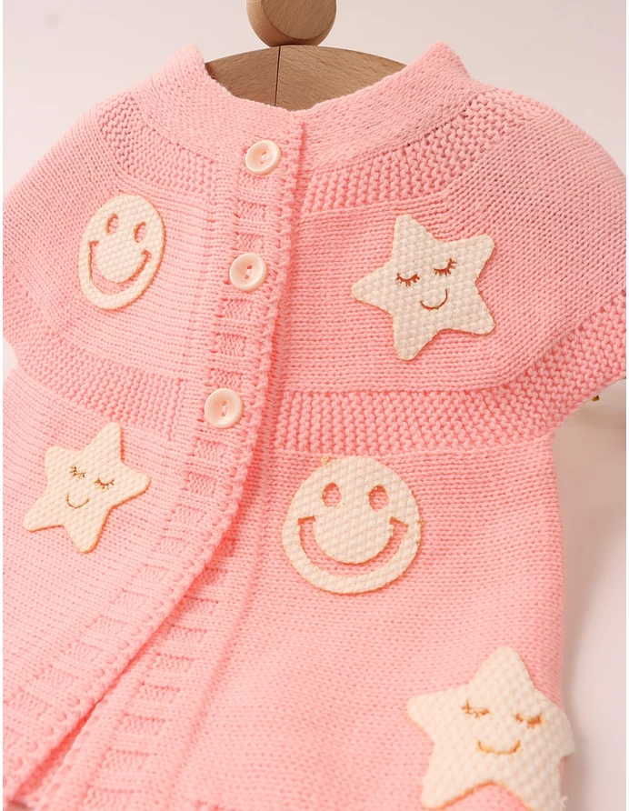 Vesta PNA cu Smiley Face si Stelute, corai picture - 2