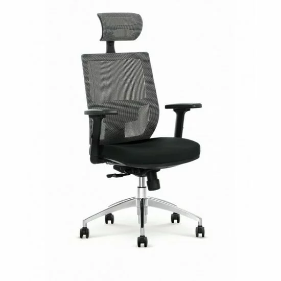 Scaun ergonomic Admiral negru/gri cu funcție MULTIBLOCK și tetieră reglabilă picture - 2