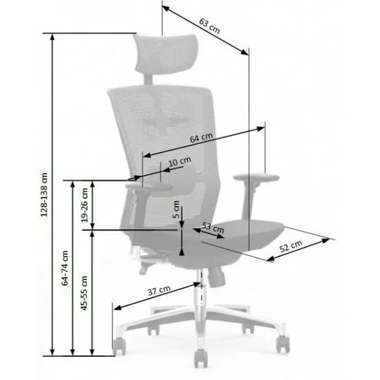 Scaun Ambasador negru/gri cu funcție MULTIBLOCK PLUS și suport lombar picture - 4