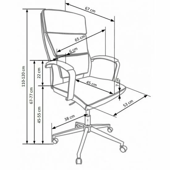 Scaun Aurelius alb cu piele ecologică și mecanism TILT ajustabil picture - 5
