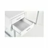 Birou B30 alb 120x55x76 cm din MDF lucios cu structură metalică cromată picture - 3