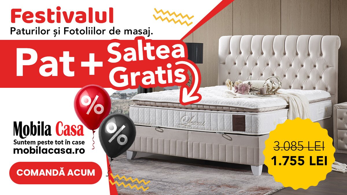 Pat cu saltea gratis