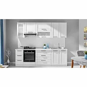 Bucătărie Felicia, set modular, PAL mat, 260 cm, Alb