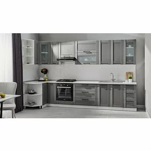 Bucătărie Felicia, set modular, PAL mat, 260 cm, Gri