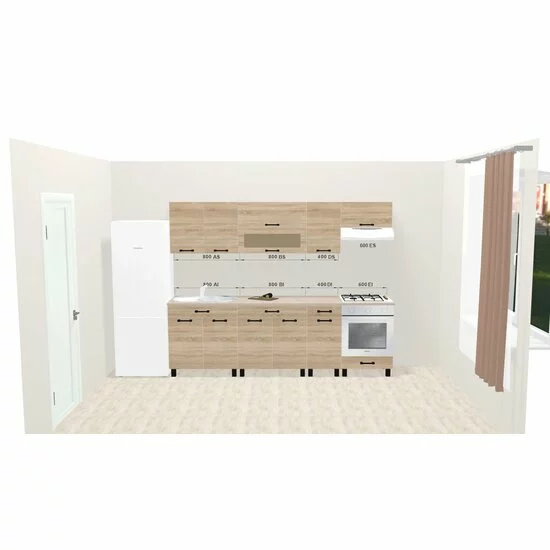 Bucătărie Iris Bardolino, set modular, PAL melaminat, 280 cm, Bardolino picture - 3