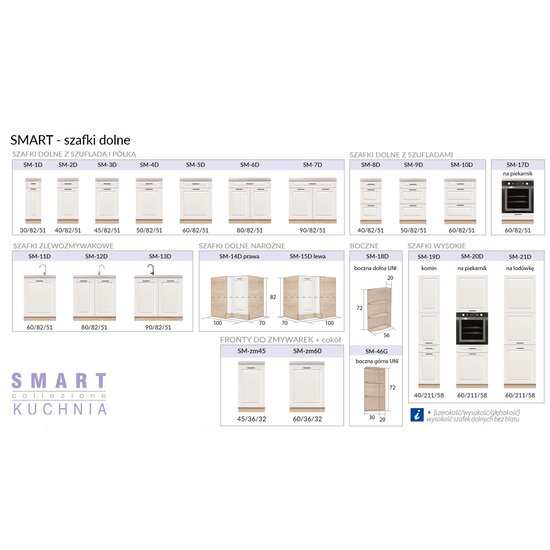 Bucătărie Smart A Plus, Modulară Cu Amortizoare, PAL Melaminat, 2.40 m, Alb picture - 2