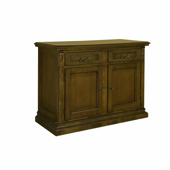 Bufet 2 Uși Diana, stil clasic, masiv fag + panel + MDF furniruit nuc, 122x54x88 h cm, finisaj la alegere picture - 2