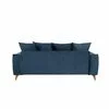 Canapea Belavio fixă 3 locuri, cu șezut matlasat și picioare metalice, 236x106x92 cm, culoare la alegere picture - 5