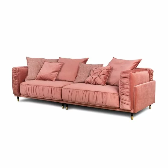 Canapea Bellissa, Fixă Cu Perne Din Silicon, Design Glamour, 224x109x104 cm, Culoare La Alegere picture - 2