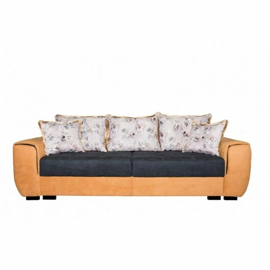 Canapea extensibilă Milano, cu ladă de depozitare, tapițerie stofă, saltea poliuretanică, structură fag, 258x100 cm picture - 7