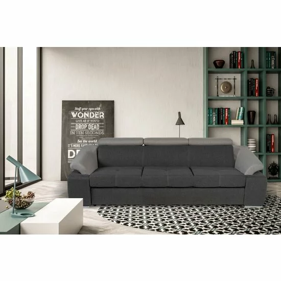 Canapea extensibilă Toledo, cu tetiere reglabile și spațiu de dormit, 245x96x89 cm, culoare la alegere picture - 2